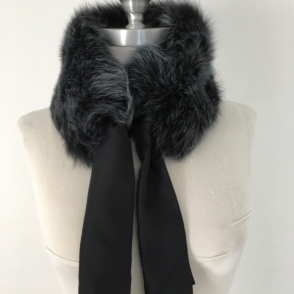 Marc Jacobs Fur Scarf Gray/Blue